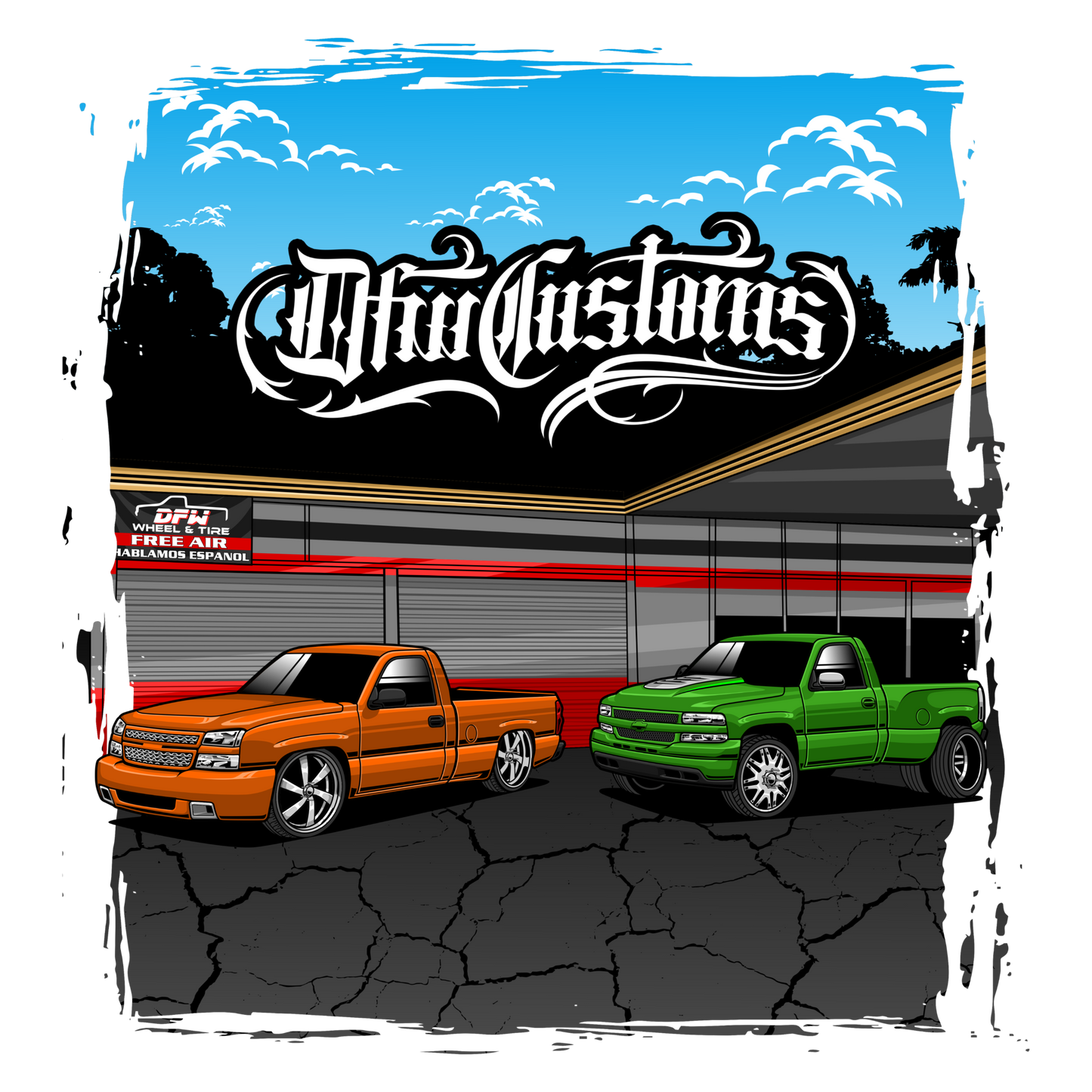 DFW CUSTOMS 4X4 STICKER