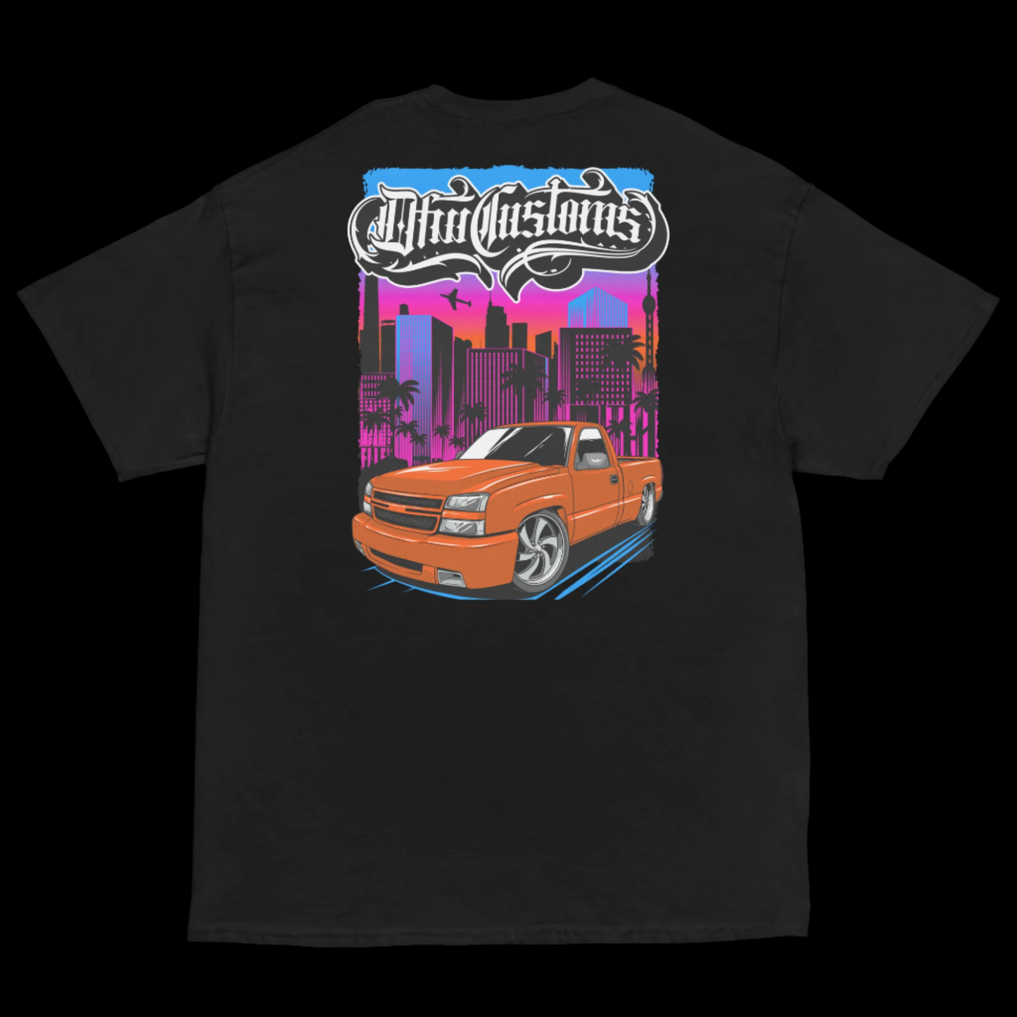 DFW CUSTOMS ORANGE SHOP TRUCK T SHIRT