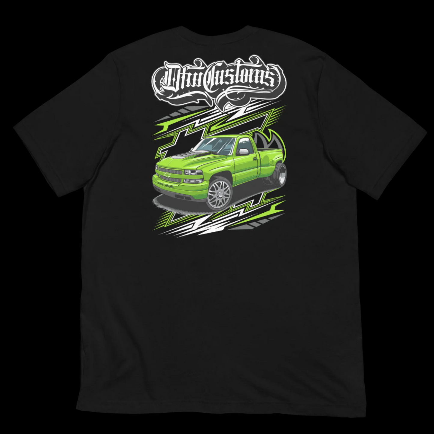 DFW CUSTOMS GREEN DUALLY T SHIRT