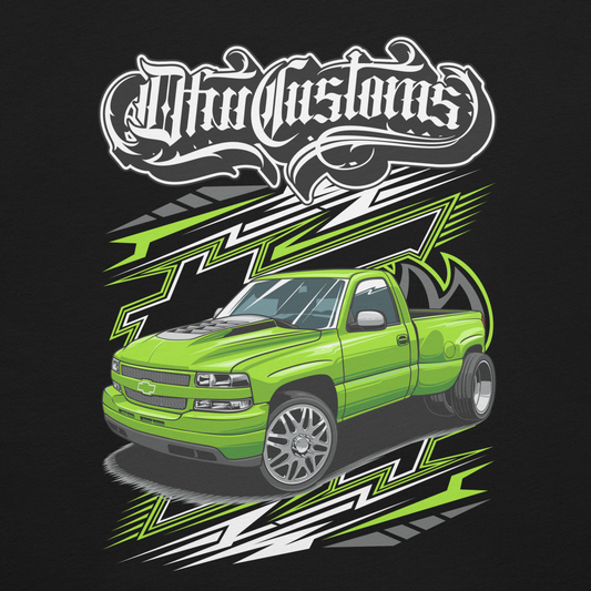 DFW CUSTOMS GREEN DUALLY T SHIRT